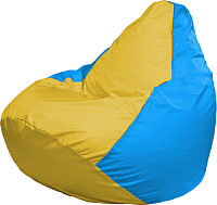 Бескаркасное кресло Flagman Груша Медиум Г1.1-263 (жёлтый/голубой) - 
