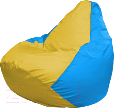 Бескаркасное кресло Flagman Груша Медиум Г1.1-263 (жёлтый/голубой)