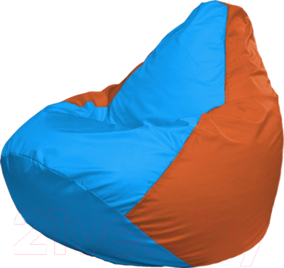Бескаркасное кресло Flagman Груша Медиум Г1.1-278 (голубой/оранжевый)
