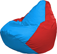 Бескаркасное кресло Flagman Груша Медиум Г1.1-279 (голубой/красный) - 