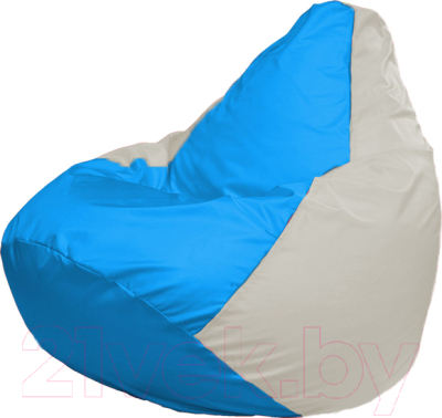 Бескаркасное кресло Flagman Груша Медиум Г1.1-282 (голубой/белый)