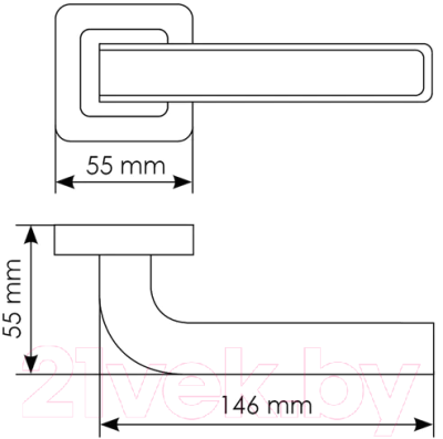 Ручка дверная Morelli DIY MH-46 SC/W-S55