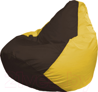 Бескаркасное кресло Flagman Груша Медиум Г1.1-320 (коричневый/жёлтый)