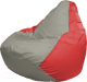 Бескаркасное кресло Flagman Груша Медиум Г1.1-332 (серый/красный) - 
