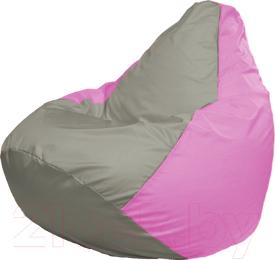 Бескаркасное кресло Flagman Груша Медиум Г1.1-333 (серый/розовый)