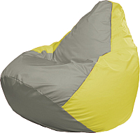 Бескаркасное кресло Flagman Груша Медиум Г1.1-338 (серый/жёлтый) - 