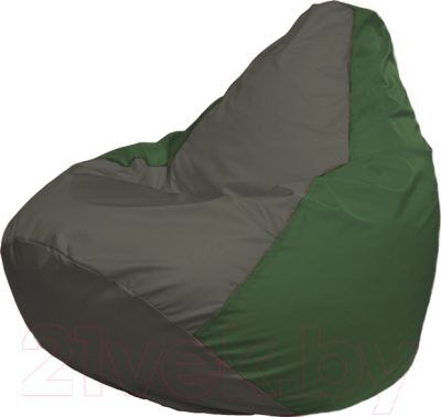 Бескаркасное кресло Flagman Груша Медиум Г1.1-361 (тёмно-серый/зелёный)