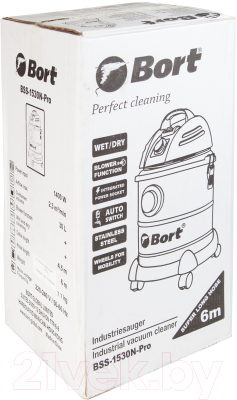 Профессиональный пылесос Bort BSS-1530N-Pro (91271242)