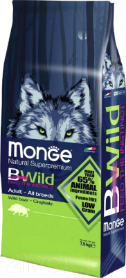 Сухой корм для собак Monge BWild Adult All Breeds Wild Boar (7.5кг)