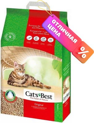 Наполнитель для туалета Cat's Best Original (20л/8.6кг) - 