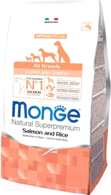 Сухой корм для собак Monge Speciality Puppy&Junior All Breeds Salmon&Rice (0.8кг)