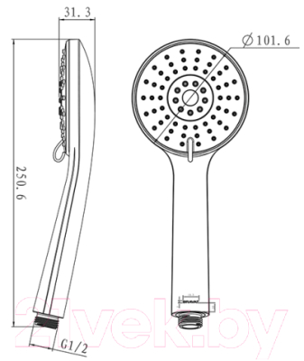 Лейка ручного душа Bravat Hand Shower-Stream P70138CP-1A-RUS