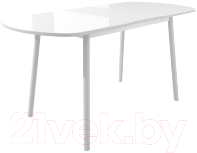 Обеденный стол Мамадома Раунд раздвижной D100 (серый/белый)