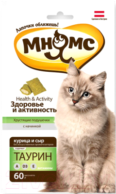 Лакомство для кошек Мнямс Здоровье и активность (60г)