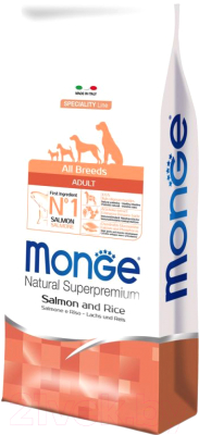 Сухой корм для собак Monge Speciality All Breeds Adult Salmon&Rice (2.5кг)