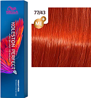 Крем-краска для волос Wella Professionals Koleston Perfect ME+ 77/43 (красная энергия) - 