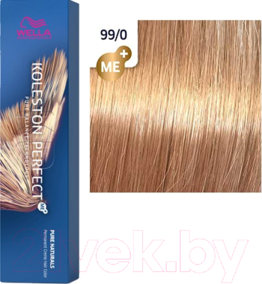 Крем-краска для волос Wella Professionals Koleston Perfect ME+ 99/0 (очень светлый блонд интенсивный натуральный)