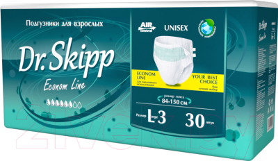 Подгузники для взрослых Dr.Skipp Econom Line L-3 (30шт)