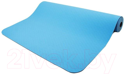 Коврик для йоги и фитнеса Torres Comfort 4 / YL10064 (синий/серый)