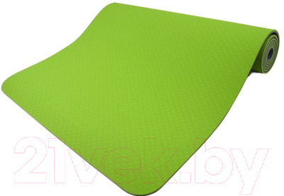 Коврик для йоги и фитнеса Torres Comfort 6 / YL10096 (зеленый/серый)