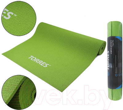Коврик для йоги и фитнеса Torres Optima 6 / YL10036 (зеленый)