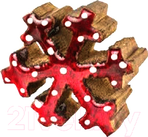 Елочная игрушка Gasper Снежинка / 6319530-01 (красный)