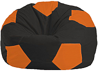 Бескаркасное кресло Flagman Мяч Стандарт М1.1-25 (черный/оранжевый) - 