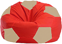 Бескаркасное кресло Flagman Мяч Стандарт М1.1-174 (красный/светло-бежевый) - 