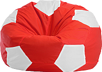 Бескаркасное кресло Flagman Мяч Стандарт М1.1-181 (красный/белый) - 