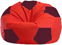 Бескаркасное кресло Flagman Мяч Стандарт М1.1-180 (красный/бордовый) - 