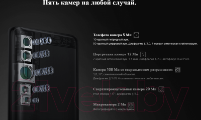 Смартфон Xiaomi Mi Note 10 6GB/128GB (Midnight Black)