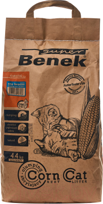 Наполнитель для туалета Super Benek Corn Cat Морской бриз (7л/4.35кг)