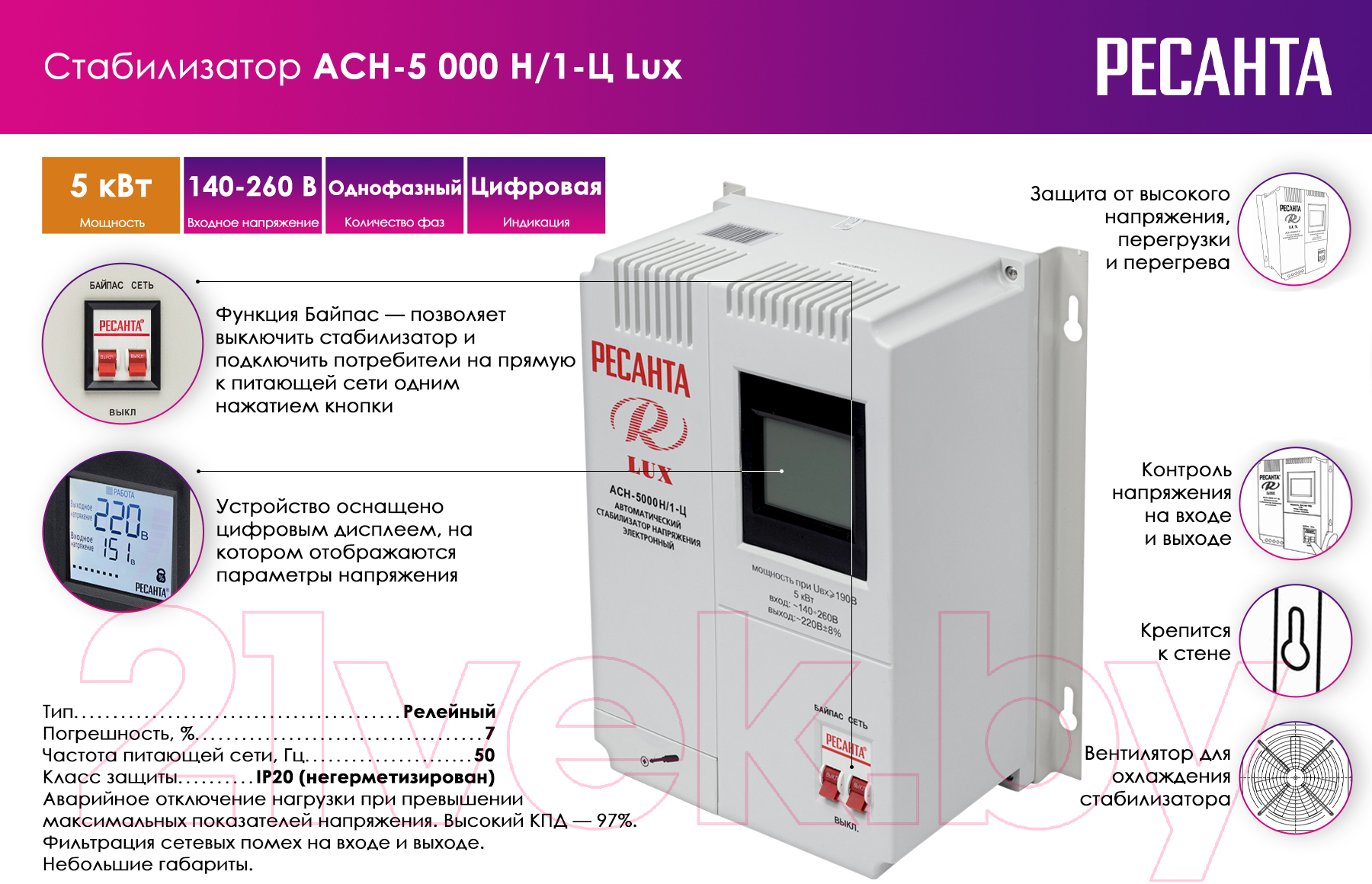 Выполненные работы » Ремонт стабилизатора напряжения Ресанта АСН/1-Ц