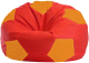 Бескаркасное кресло Flagman Мяч Стандарт М1.1-176 (красный/оранжевый) - 