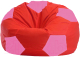 Бескаркасное кресло Flagman Мяч Стандарт М1.1-175 (красный/розовый) - 
