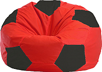 Бескаркасное кресло Flagman Мяч Стандарт М1.1-183 (красный/чёрный) - 
