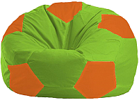 Бескаркасное кресло Flagman Мяч Стандарт М1.1-163 (салатовый/оранжевый) - 