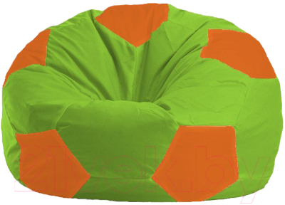 Бескаркасное кресло Flagman Мяч Стандарт М1.1-163 (салатовый/оранжевый)
