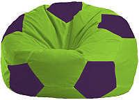 Бескаркасное кресло Flagman Мяч Стандарт М1.1-155 (салатовый/фиолетовый) - 