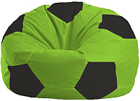 Бескаркасное кресло Flagman Мяч Стандарт М1.1-153 (салатовый/чёрный) - 
