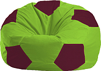 Бескаркасное кресло Flagman Мяч Стандарт М1.1-169 (салатовый/бордовый) - 