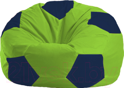 Бескаркасное кресло Flagman Мяч Стандарт М1.1-184 (салатовый/тёмно-синий)