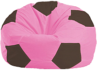 Бескаркасное кресло Flagman Мяч Стандарт М1.1-200 (розовый/коричневый) - 