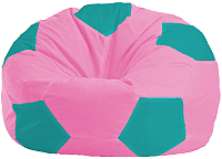 Бескаркасное кресло Flagman Мяч Стандарт М1.1-204 (розовый/бирюзовый) - 
