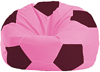 Бескаркасное кресло Flagman Мяч Стандарт М1.1-203 (розовый/бордовый) - 