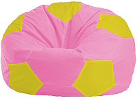 Бескаркасное кресло Flagman Мяч Стандарт М1.1-201 (розовый/жёлтый) - 