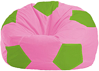 Бескаркасное кресло Flagman Мяч Стандарт М1.1-197 (розовый/салатовый) - 