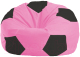Бескаркасное кресло Flagman Мяч Стандарт М1.1-188 (розовый/чёрный) - 