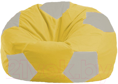 Бескаркасное кресло Flagman Мяч Стандарт М1.1-266 (жёлтый/белый)