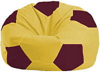 Бескаркасное кресло Flagman Мяч Стандарт М1.1-265 (жёлтый/бордовый) - 